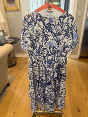 Blue floral dress